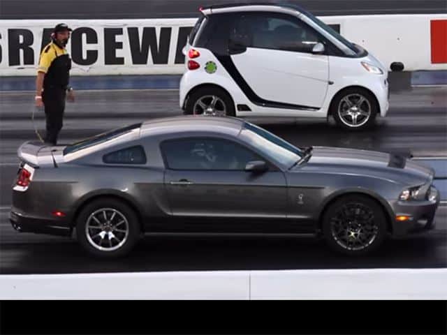 Smart Car vs a Mustang – you won’t believe who won